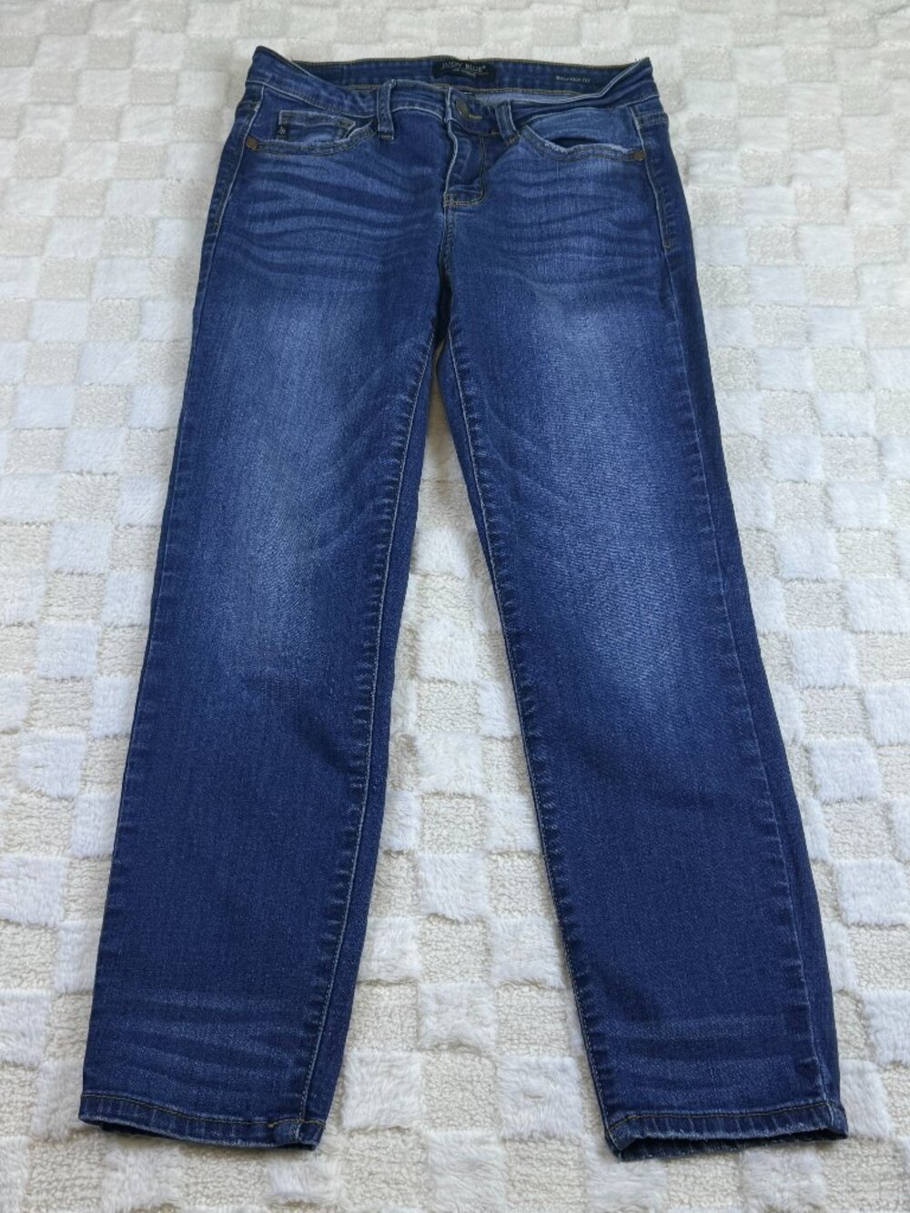 JUDY BLUE Cropped Jeans Womens 7 28 RELAXED FIT Blue Denim Mid Rise Comfort